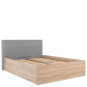 LOZ/140/B/T TETRIX BRW Bed 140 with a Soft Headboard and Lifting Mechanism