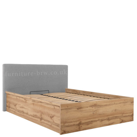 LOZ/140/B/T TETRIX BRW Bed 140 with a Soft Headboard and Lifting Mechanism