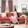LISERA 3S BRW 3 Seater Sofa Pink