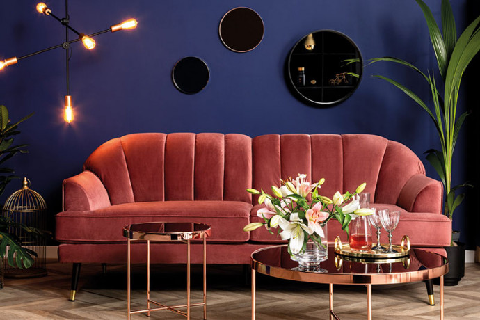 LISERA 3S BRW 3 Seater Sofa Pink