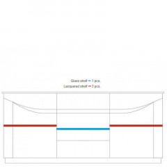 BARI 2D1SZ MEBIN Cabinet with Drink Section
