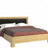 ROSSANO King Size Bed 160 with Straight Headrest MEBIN (Oak Bianco Natural / Black)