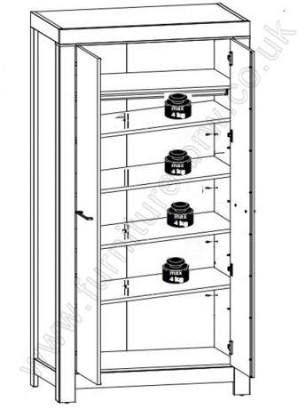 SZF2D/20/10 GENT BRW Wardrobe