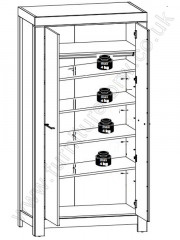 SZF2D/20/10 GENT BRW Wardrobe