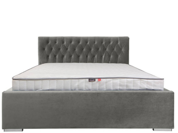 WIKTORIA II BRW Upholstered King Size Bed 160 Grey