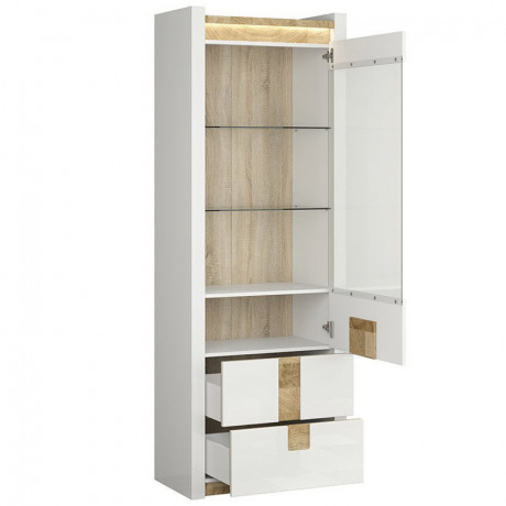 REG1W2S ALAMEDA BRW Glass-Fronted Cabinet