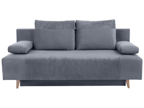 LEON LUX 3DL BRW 3 Seater Sofa Bed Grey