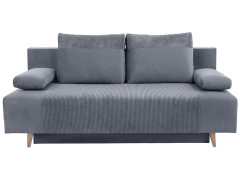 LEON LUX 3DL BRW 3 Seater Sofa Bed Grey