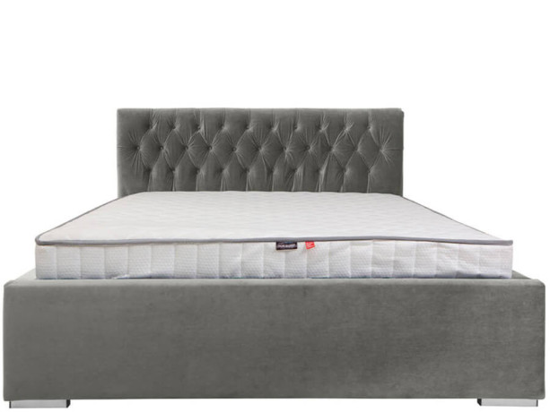 WIKTORIA II BRW Upholstered Super King Size Bed 180 Grey