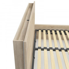 LOZ/140/B-POL TETRIX BRW Bed 140 with Shelf and Lifting Mechanism