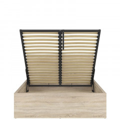 LOZ/140/B-POL TETRIX BRW Bed 140 with Shelf and Lifting Mechanism