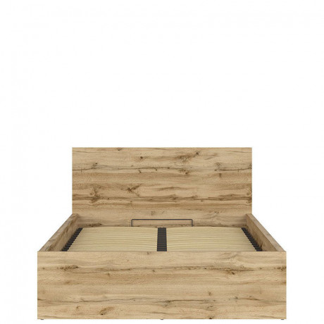 LOZ/140/B-POL TETRIX BRW Bed 140 with Shelf and Lifting Mechanism