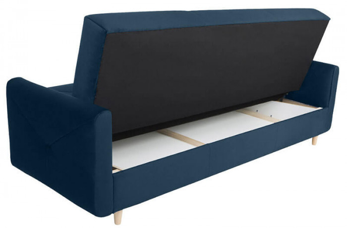 ZEJA 3K BRW 3 Seater Sofa Bed Navy