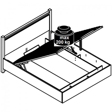LOZ/160/B ALAMEDA BRW King Size Lift Up Storage Bed