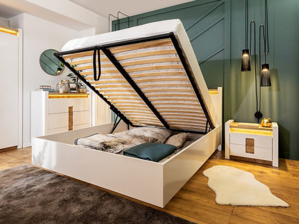 LOZ/160/B ALAMEDA BRW King Size Lift Up Storage Bed