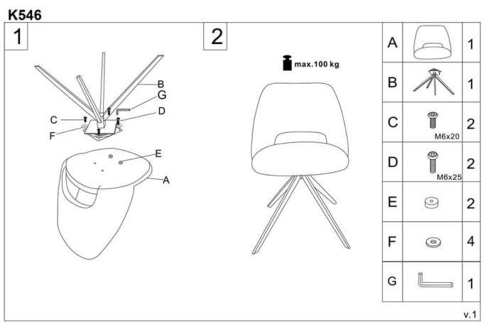 K546 HALMAR Swivel Upholstered Dining Chair in Grey Membrane Fabric with Metal Legs