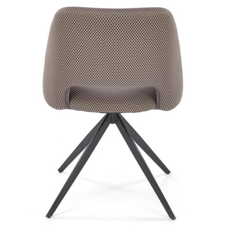 K546 HALMAR Swivel Upholstered Dining Chair in Grey Membrane Fabric with Metal Legs