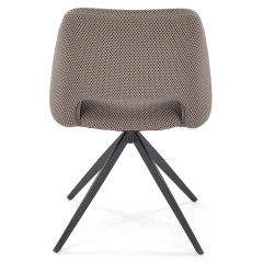 K546 HALMAR Swivel Upholstered Dining Chair in Grey Membrane Fabric with Metal Legs