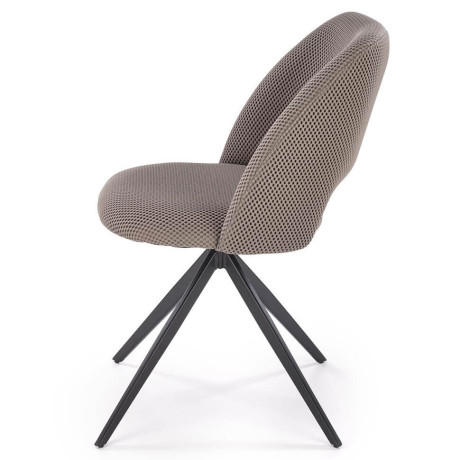 K546 HALMAR Swivel Upholstered Dining Chair in Grey Membrane Fabric with Metal Legs
