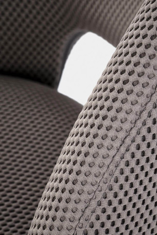 K546 HALMAR Swivel Upholstered Dining Chair in Grey Membrane Fabric with Metal Legs