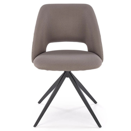 K546 HALMAR Swivel Upholstered Dining Chair in Grey Membrane Fabric with Metal Legs