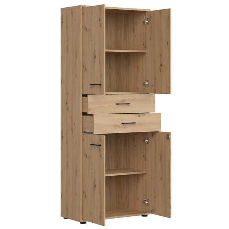 REG4D2S/200/Z SPACE OFFICE BRW Tall Cabinet with Lock