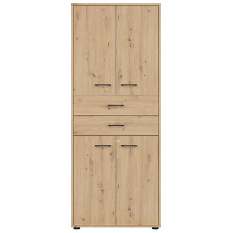 REG4D2S/200/Z SPACE OFFICE BRW Tall Cabinet with Lock