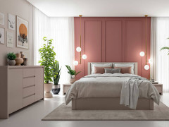 LOZ/140 KASPIAN BRW (cashmere) Double Bed