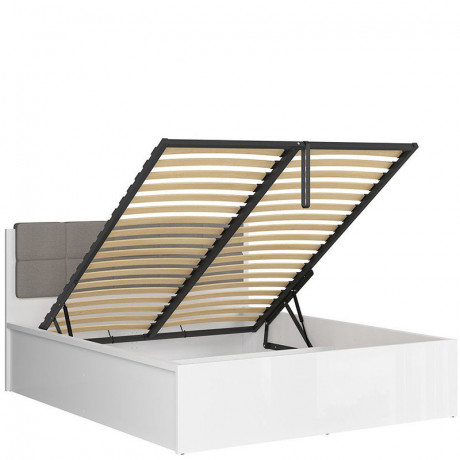 LOZ/160/B TETRIX BRW Bed 160 with a Soft Headboard and Lifting Mechanism