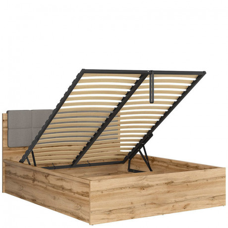 LOZ/160/B TETRIX BRW Bed 160 with a Soft Headboard and Lifting Mechanism