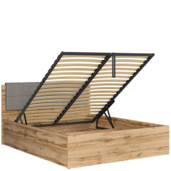 LOZ/160/B TETRIX BRW Bed 160 with a Soft Headboard and Lifting Mechanism