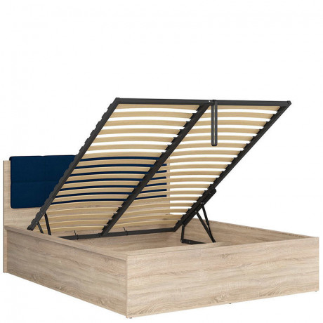 LOZ/160/B TETRIX BRW Bed 160 with a Soft Headboard and Lifting Mechanism