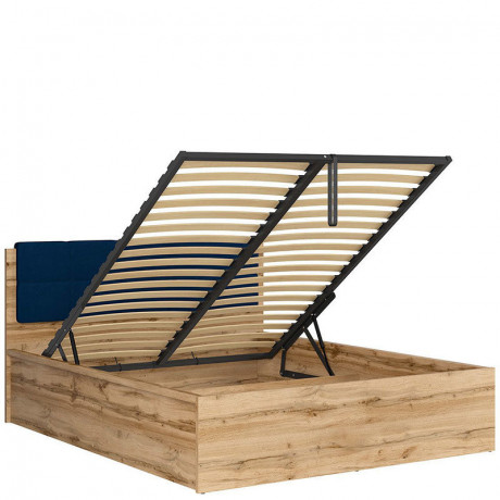 LOZ/160/B TETRIX BRW Bed 160 with a Soft Headboard and Lifting Mechanism