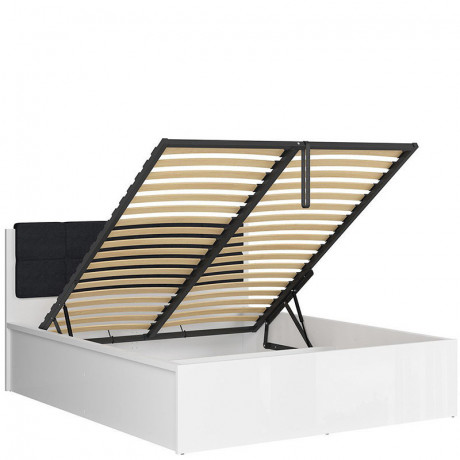 LOZ/160/B TETRIX BRW Bed 160 with a Soft Headboard and Lifting Mechanism