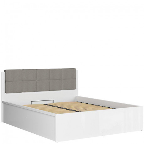LOZ/160/B TETRIX BRW Bed 160 with a Soft Headboard and Lifting Mechanism