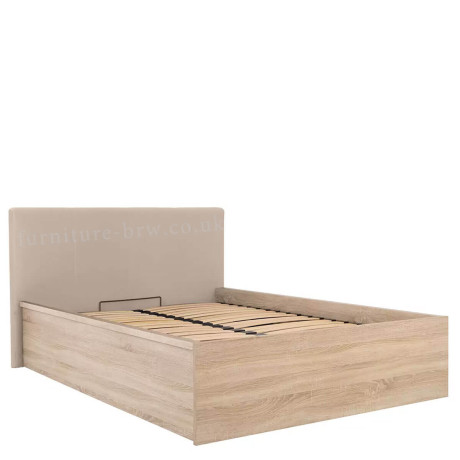 LOZ/160/B/T TETRIX BRW Bed 160 with a Soft Headboard and Lifting Mechanism