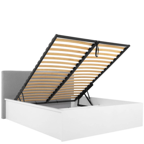 LOZ/160/B/T TETRIX BRW Bed 160 with a Soft Headboard and Lifting Mechanism