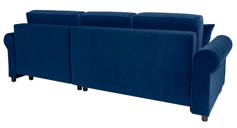 ARLES LUX 3DL BRW Corner Sofa Bed Blue