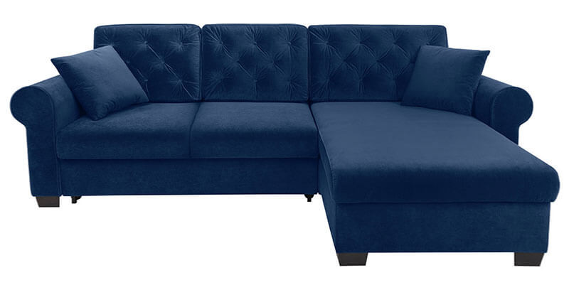 ARLES LUX 3DL BRW Corner Sofa Bed Blue