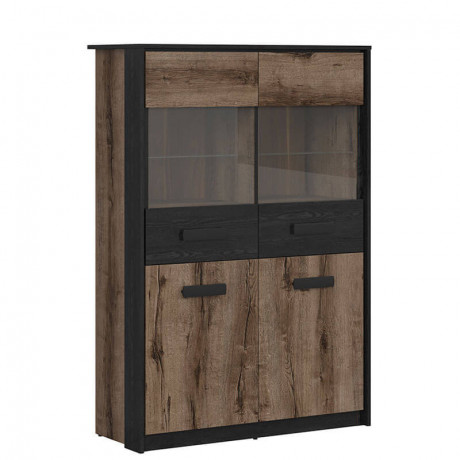 REG2D2W KASSEL BRW Glass-Fronted Cabinet