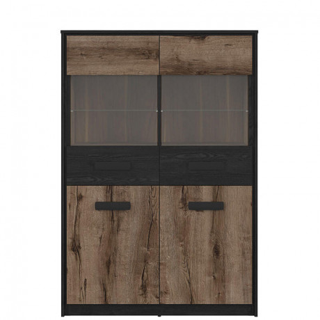 REG2D2W KASSEL BRW Glass-Fronted Cabinet