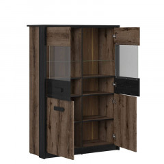 REG2D2W KASSEL BRW Glass-Fronted Cabinet