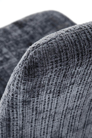 K547 HALMAR Upholstered Dining Chair in Grey Fabric with Metal Legs