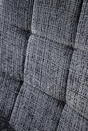 K547 HALMAR Upholstered Dining Chair in Grey Fabric with Metal Legs