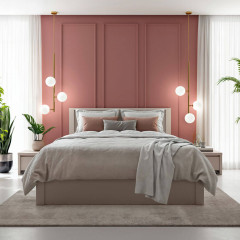 LOZ/160/T KASPIAN BRW (cashmere) King Size Bed