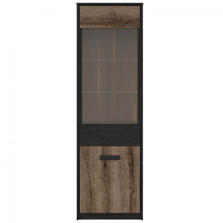 REG1D1W KASSEL BRW Glass-Fronted Cabinet