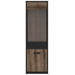 REG1D1W KASSEL BRW Glass-Fronted Cabinet