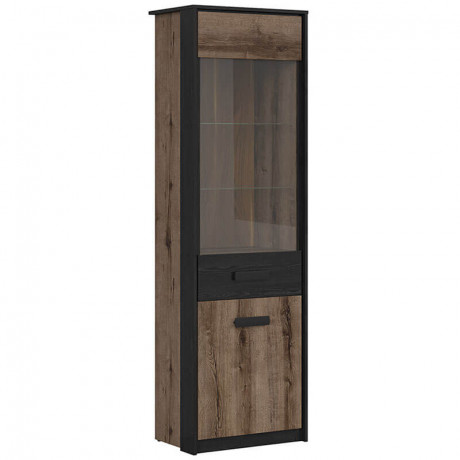 REG1D1W KASSEL BRW Glass-Fronted Cabinet