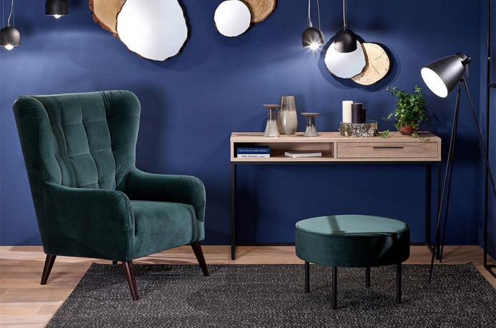 LAFU H BRW Pouf Green