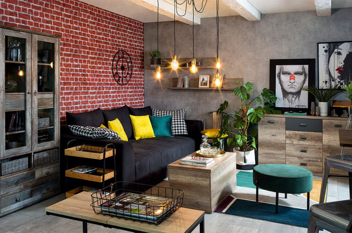 LAFU H BRW Pouf Green